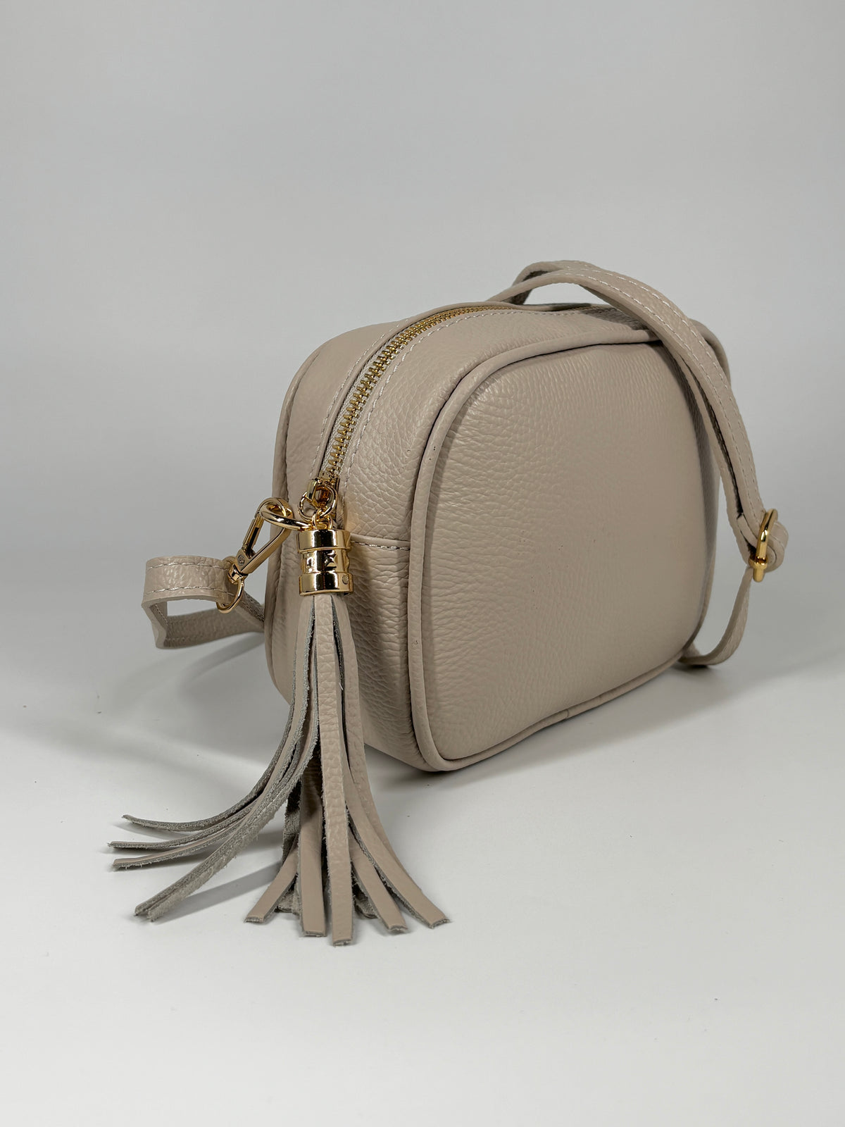 Borsa a Tracolla in Pelle con Nappa – Beige