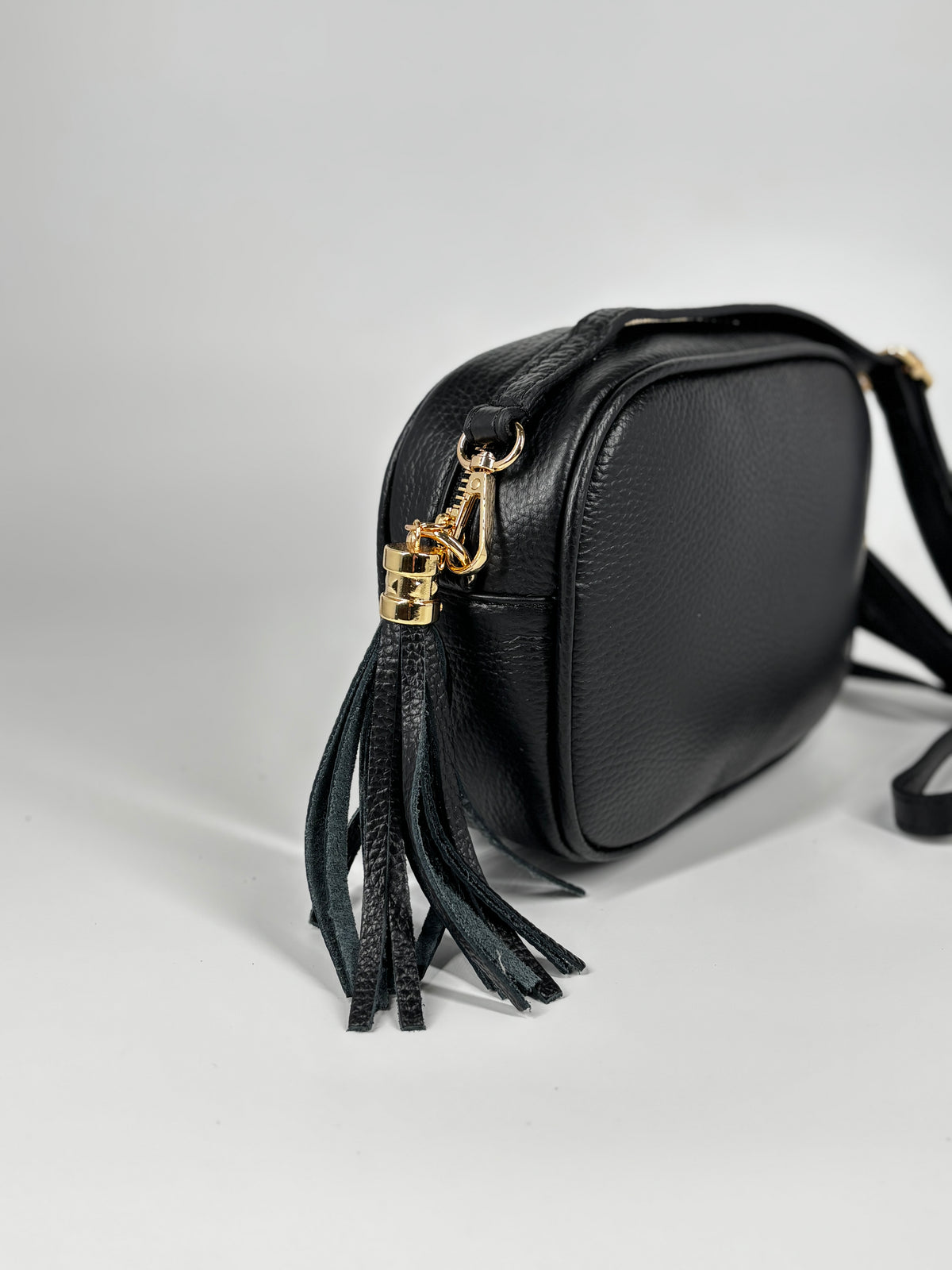 Borsa a Tracolla in Pelle con Nappa – Nero