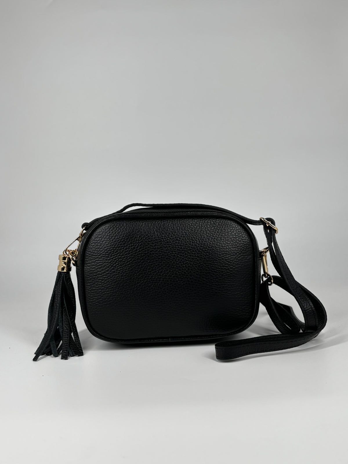 Borsa a Tracolla in Pelle con Nappa – Nero