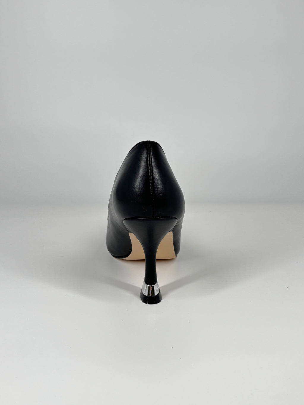 Décolleté Gold&Gold Nera con Dettaglio Tacco Silver