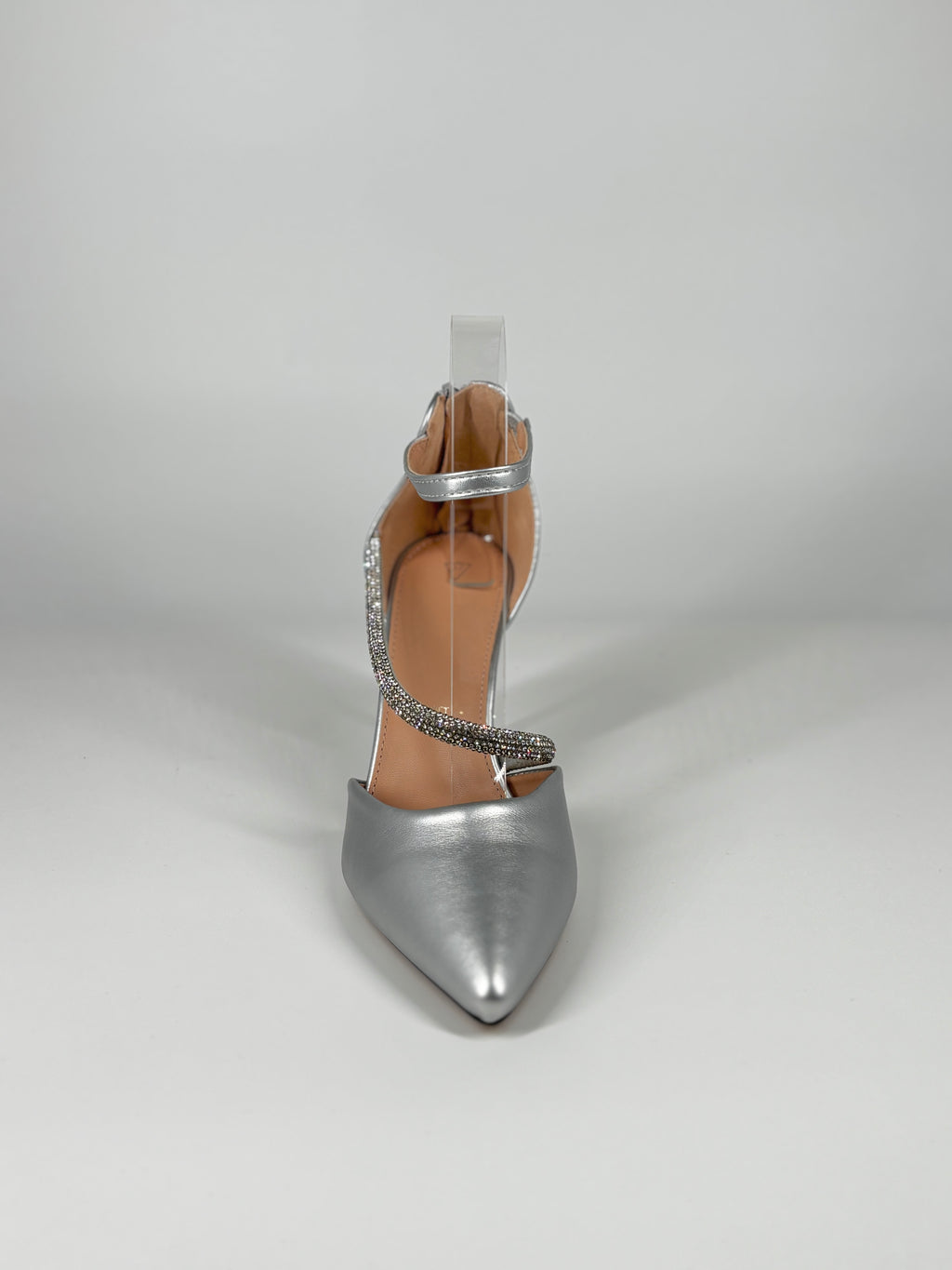 Décolleté Gioiello Argento con Cinturini Strass