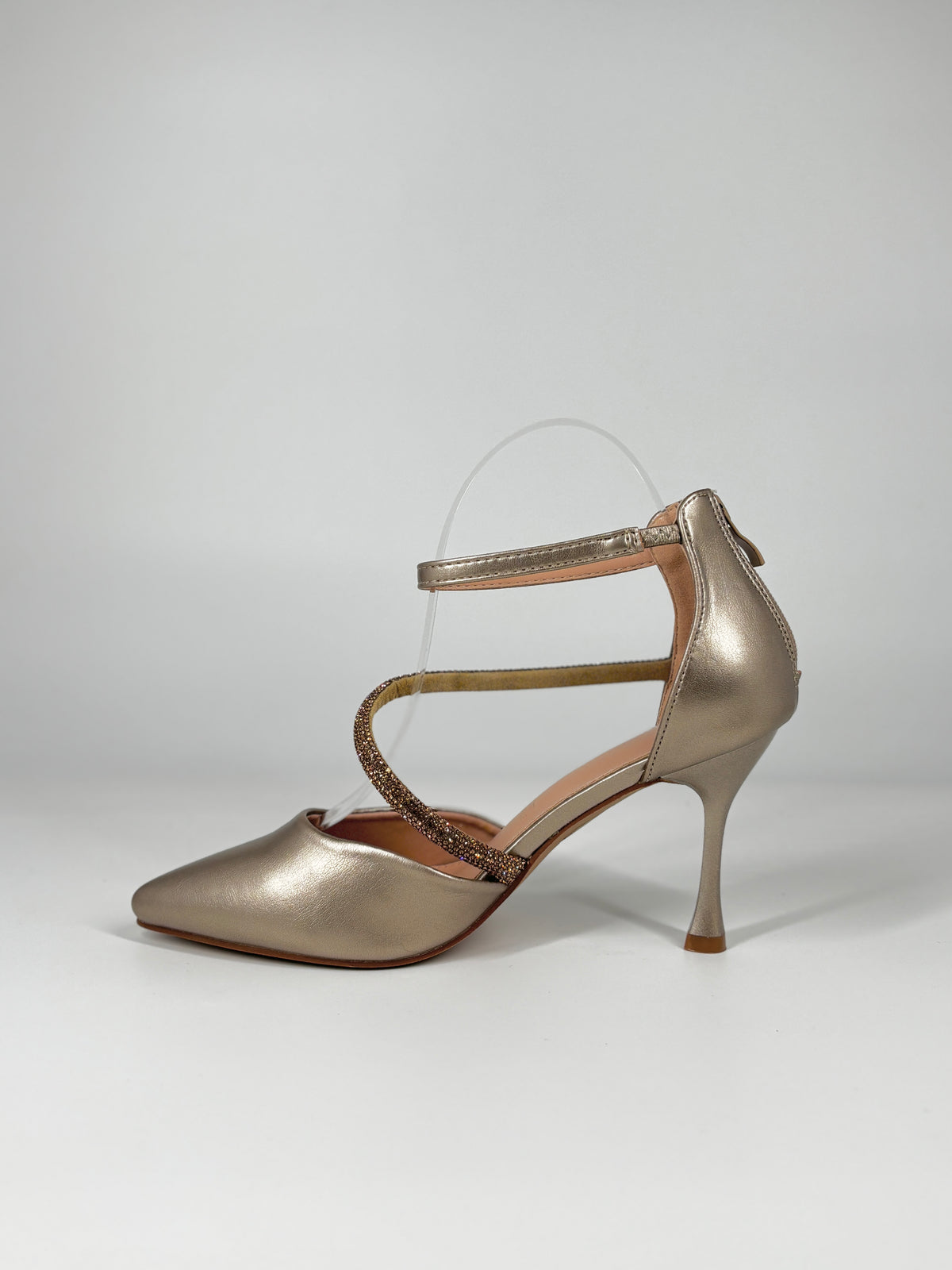 Décolleté Gioiello Platino con Cinturini Strass