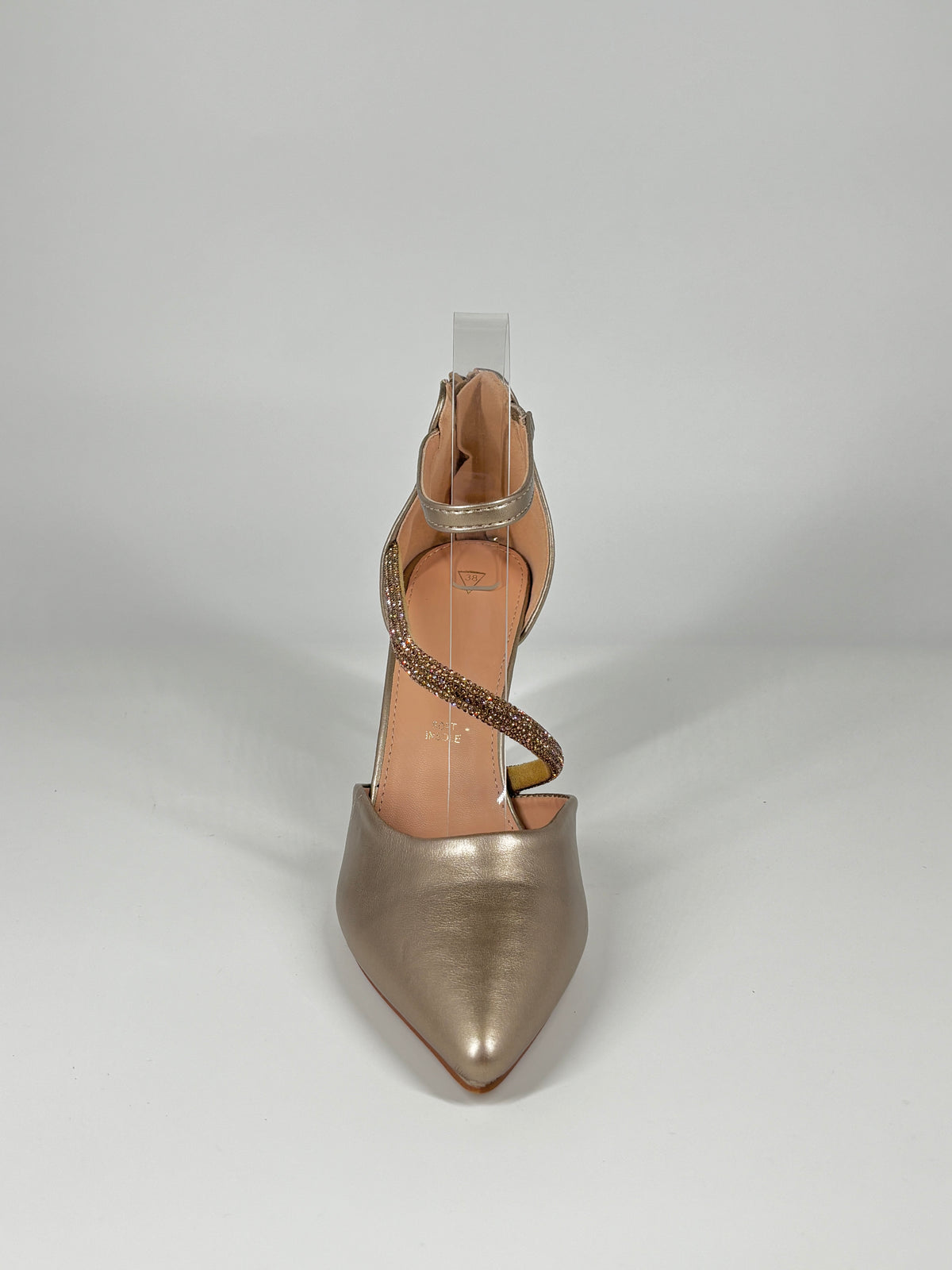 Décolleté Gioiello Platino con Cinturini Strass