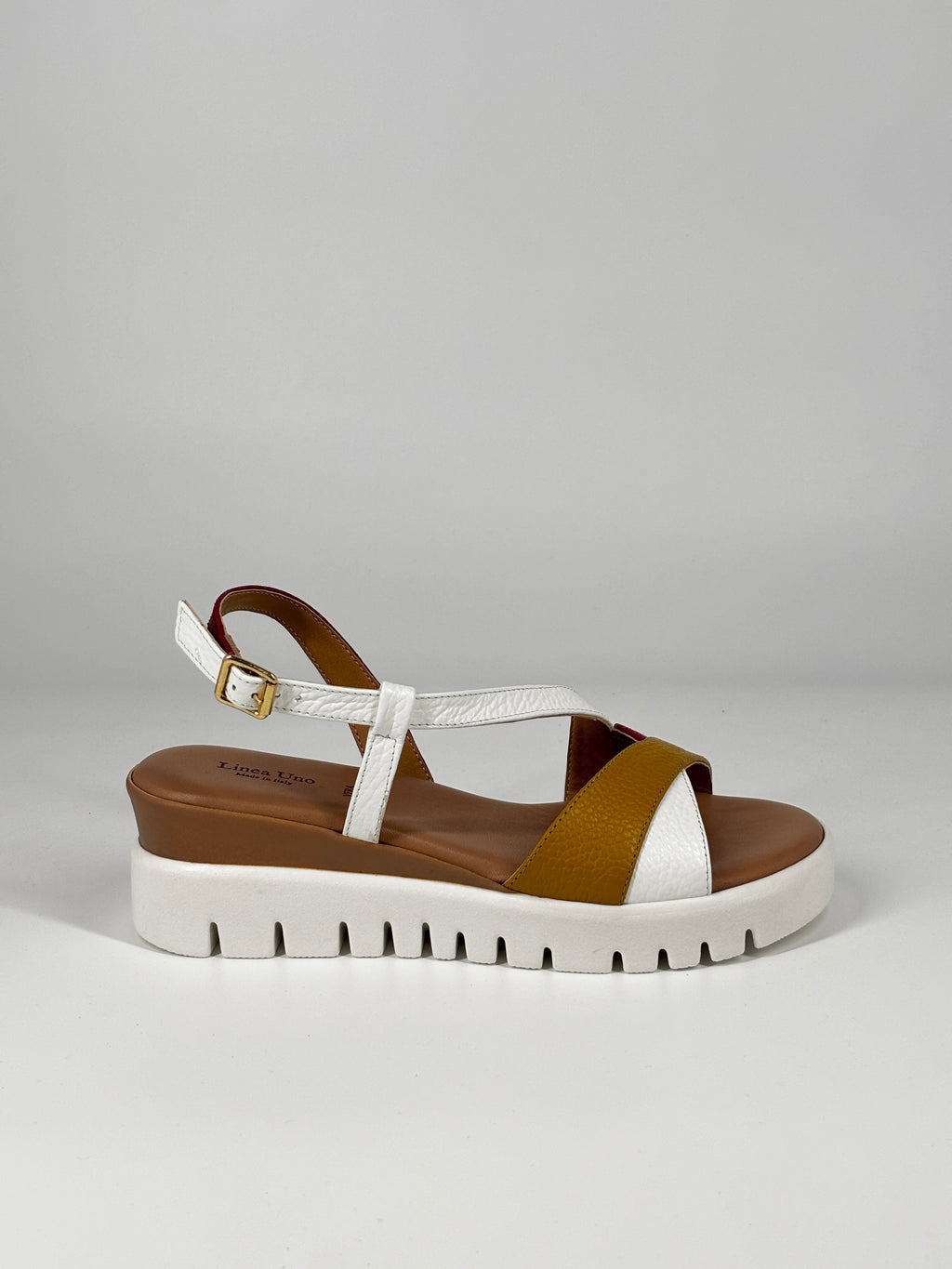 Sandalo Platform Multi-Color in Vera Pelle