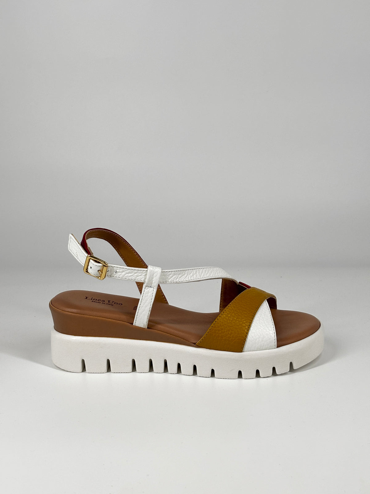 Sandalo Platform Multi-Color in Vera Pelle