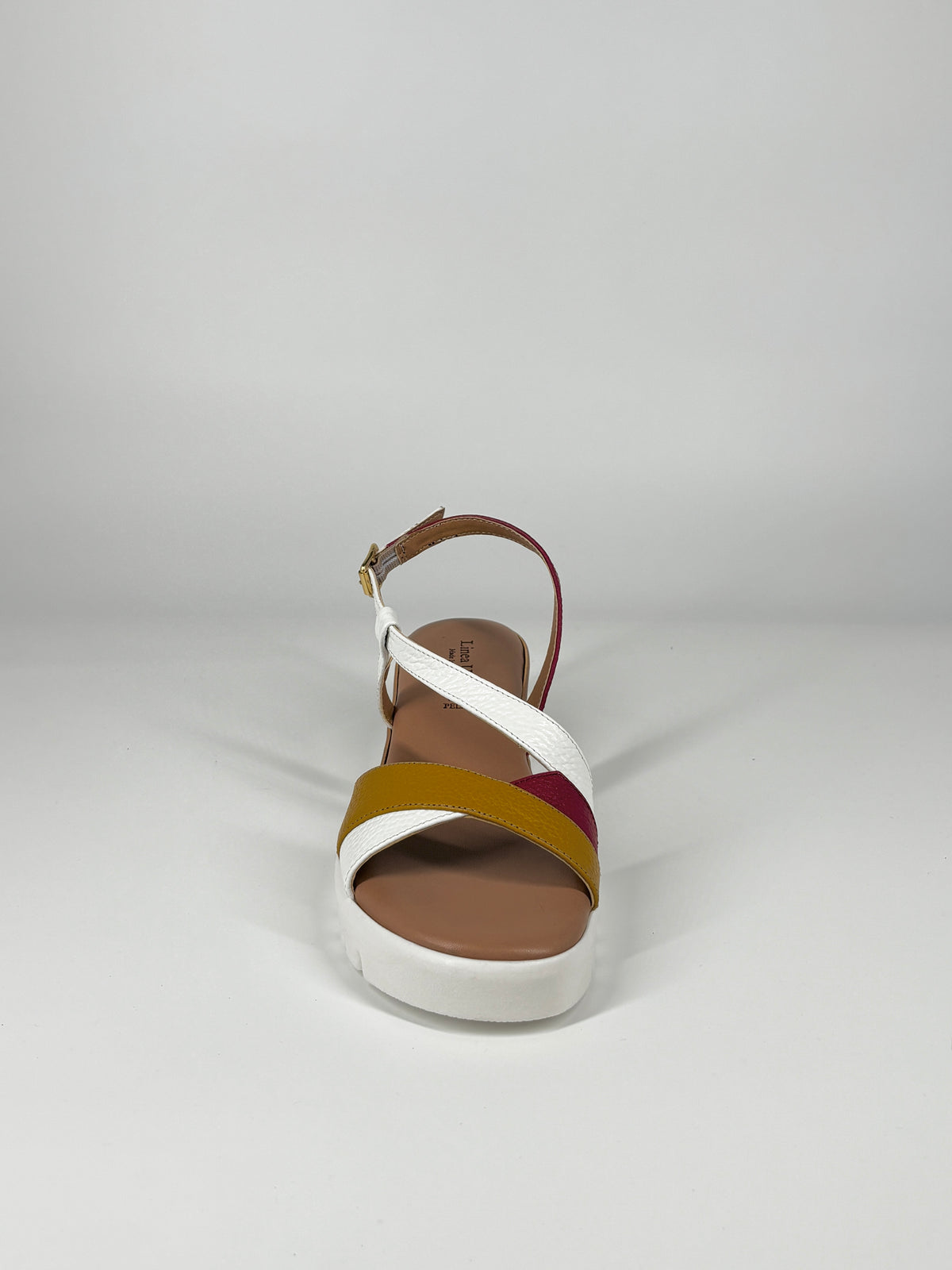 Sandalo Platform Multi-Color in Vera Pelle