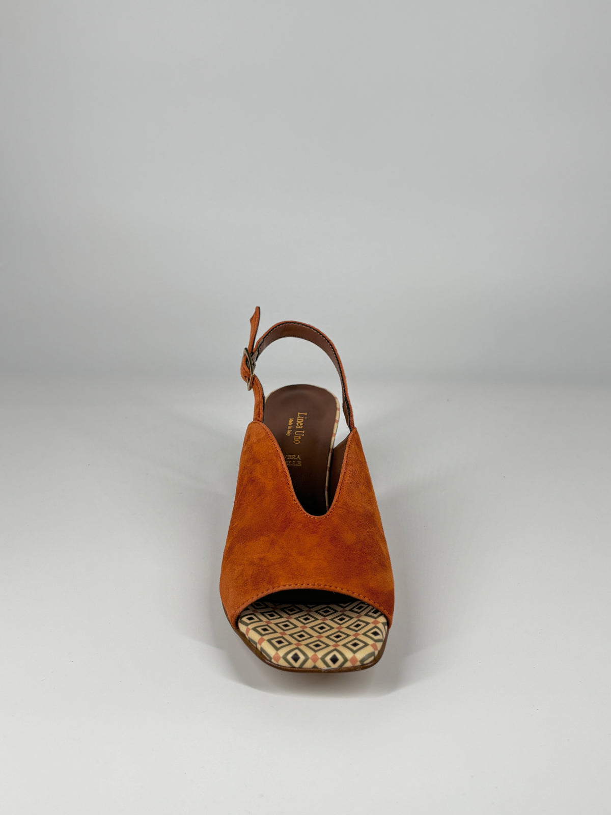 Sandalo Slingback in Camoscio Terra di Siena – Made in Italy