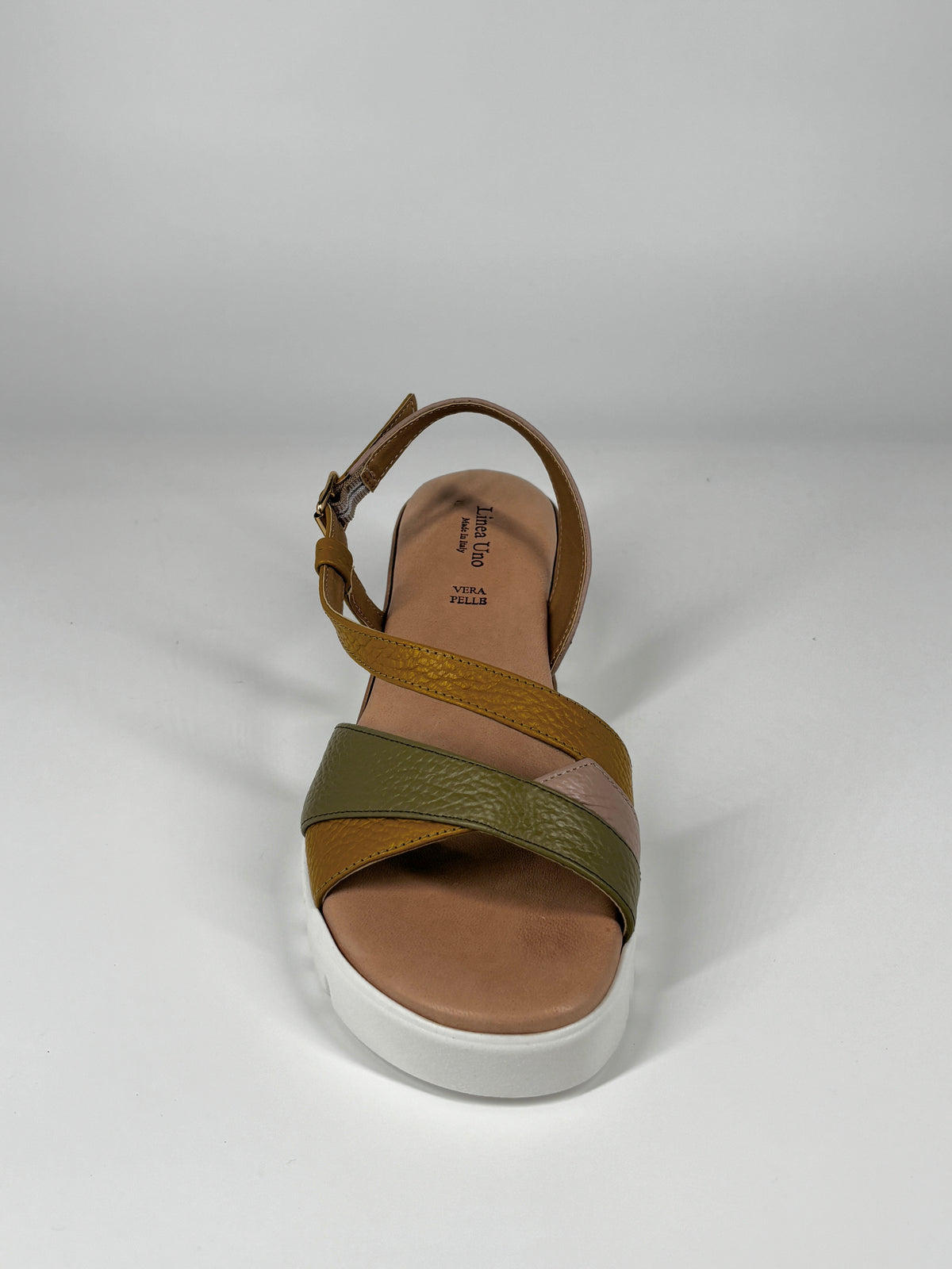 Sandalo Multi-Color con Platform in Vera Pelle