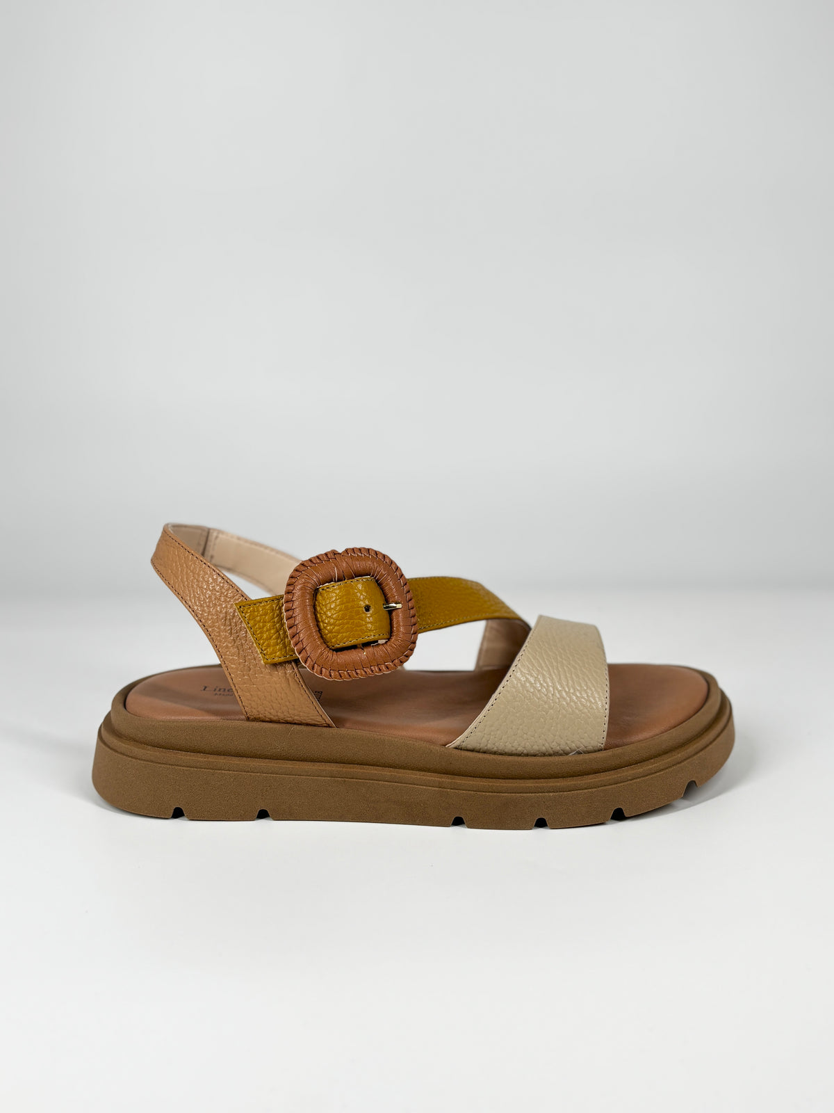 Sandalo Comfort in Pelle Bicolore