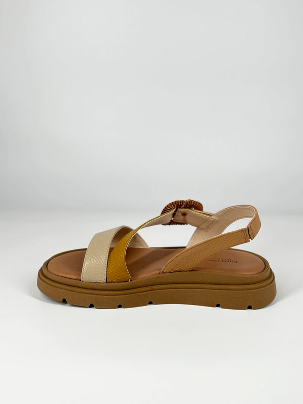 Sandalo Comfort in Pelle Bicolore