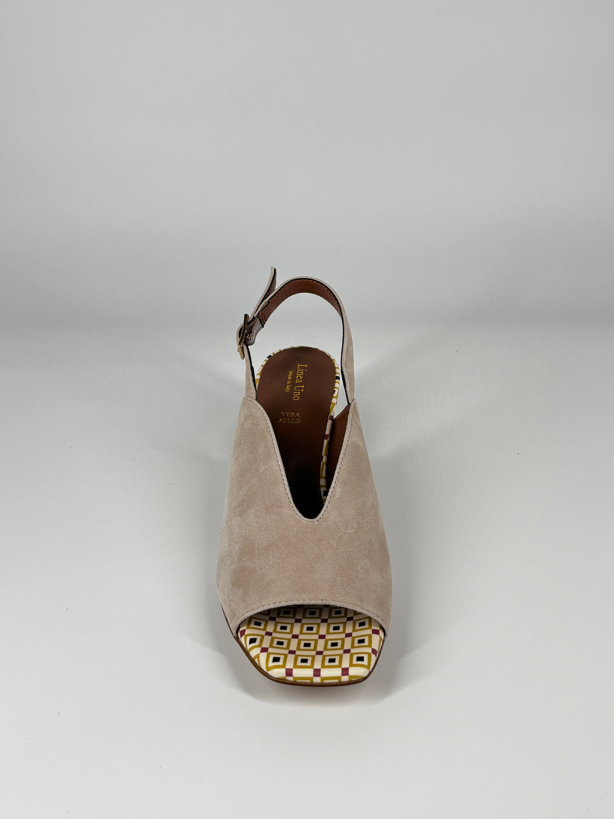 Sandalo Slingback in Camoscio Crema – Made in Italy