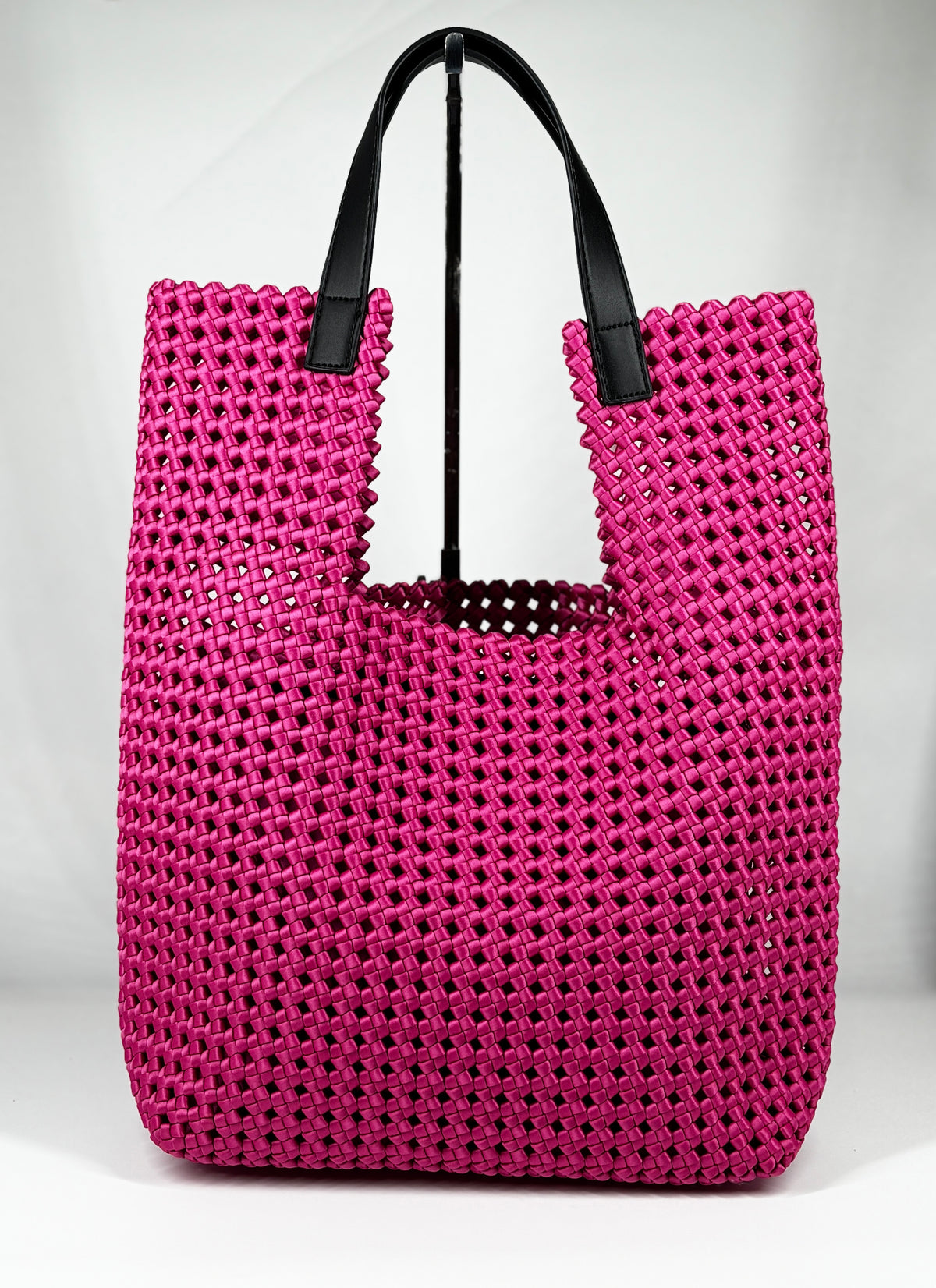 Maxi Tote Bag Intrecciata – Fucsia