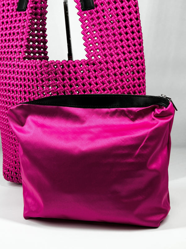 Maxi Tote Bag Intrecciata – Fucsia