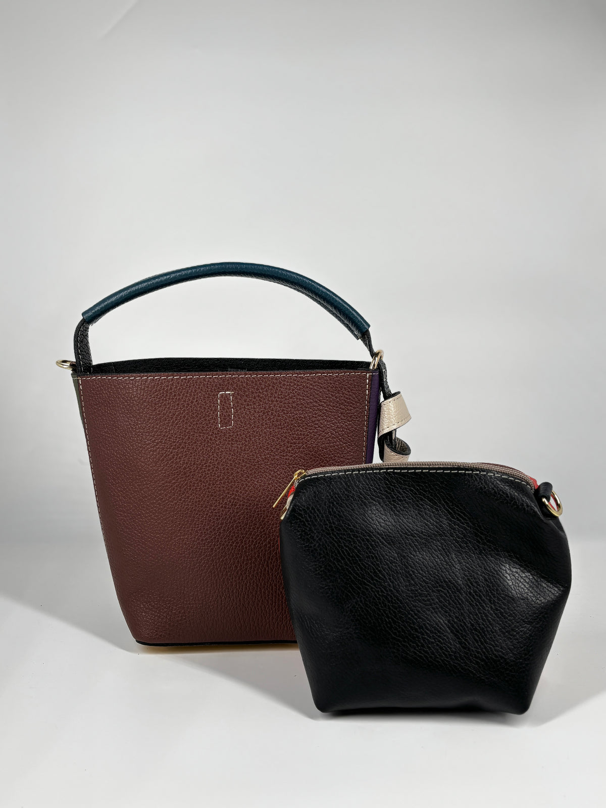 Secchiello in Vera pelle Multicolore