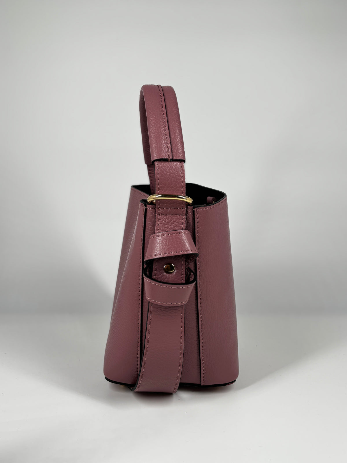 Secchiello in vera pelle - Rosa