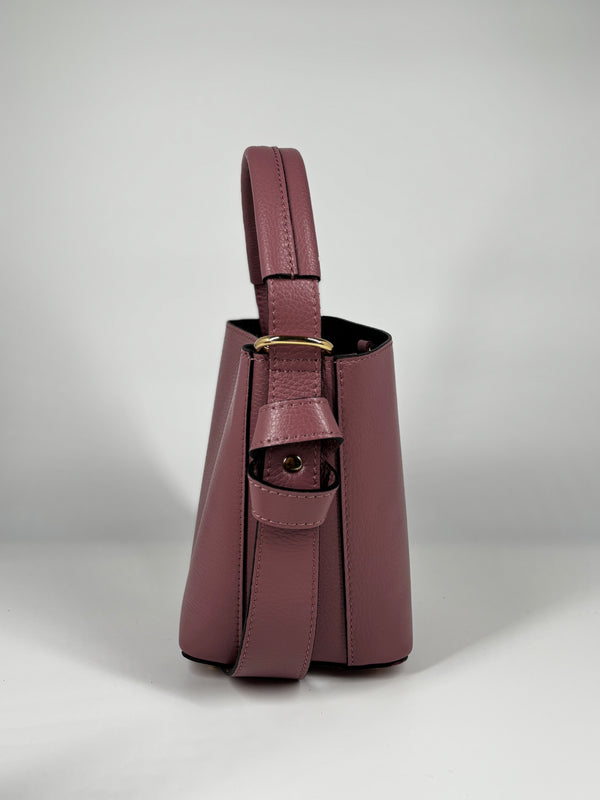 Secchiello in vera pelle - Rosa