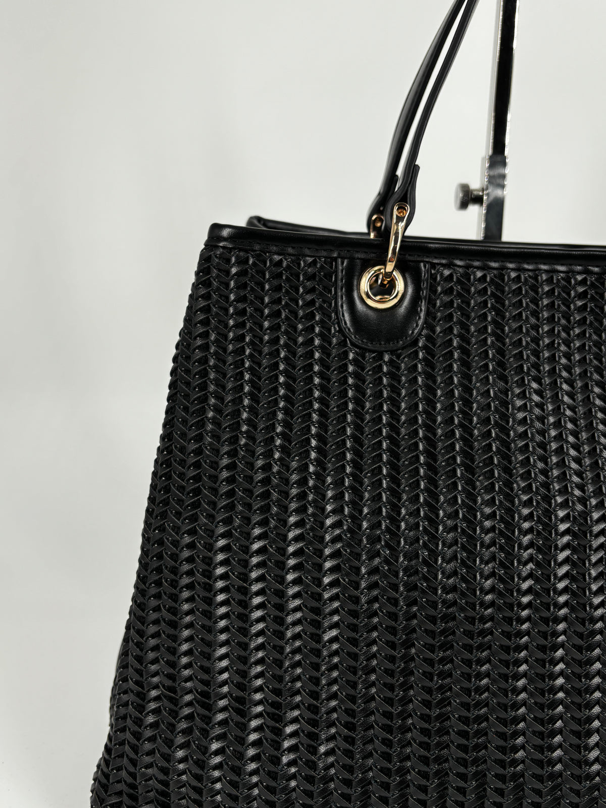 Borsa Alex Max intrecciata - Nero
