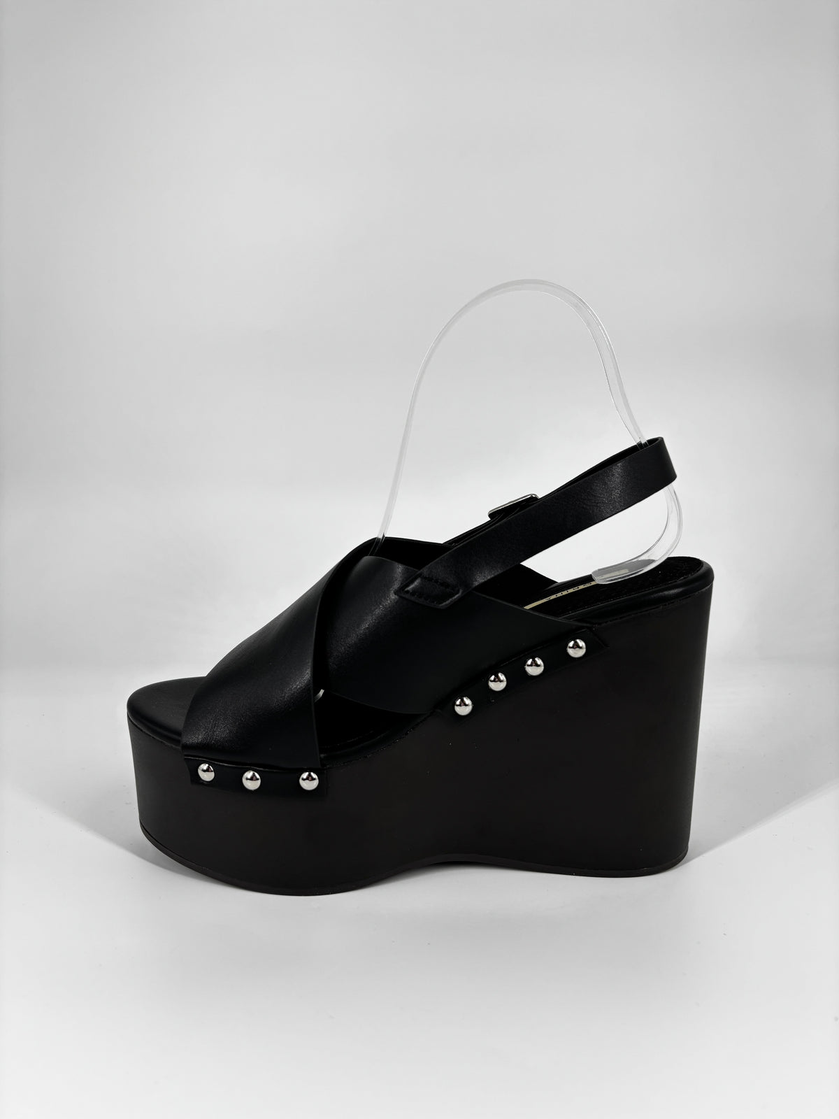 Sandalo Zeppa Platform Incrociato – Nero