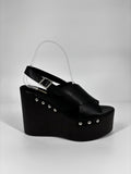 Sandalo Zeppa Platform Incrociato – Nero