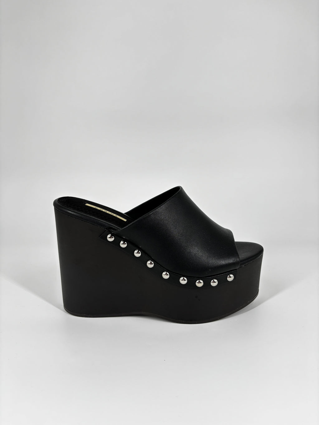 Sandalo Sabot Platform con Borchie – Nero