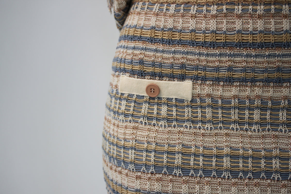 Gonna a Tubino Please in Tricot Lurex e Frange