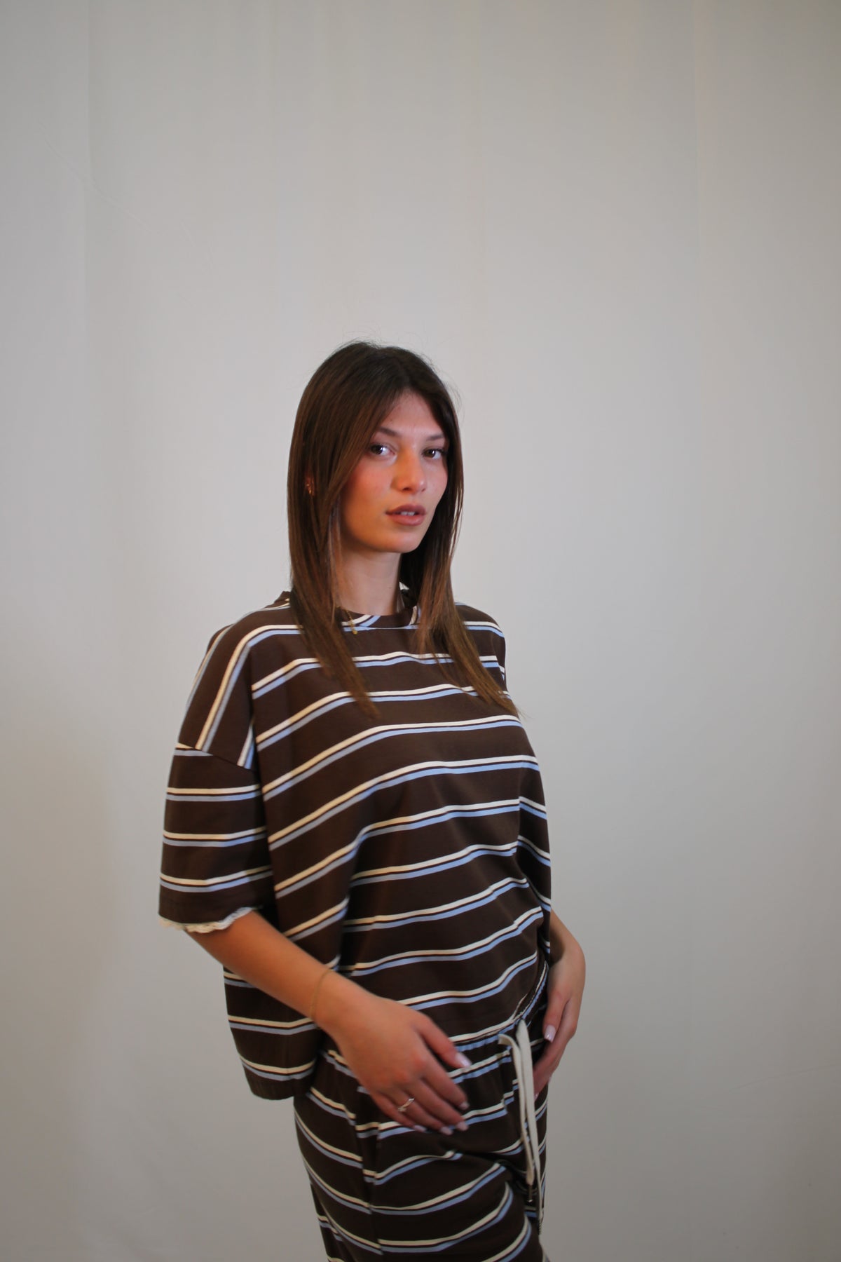 T-shirt a Righe – Testa di Moro e Azzurra