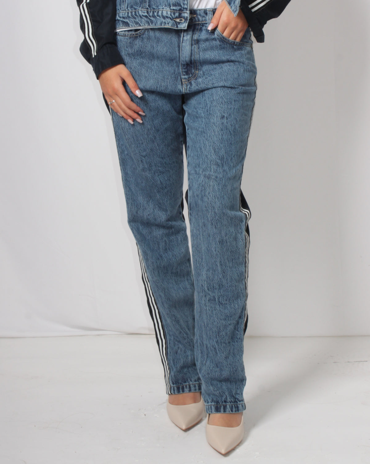 Pantaloni please Denim Ibridi - Blu