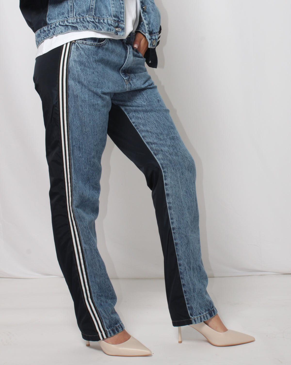 Pantaloni please Denim Ibridi - Blu