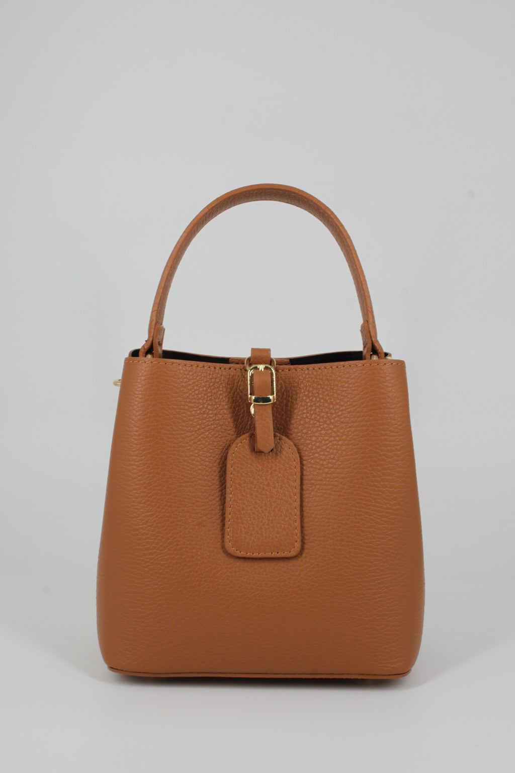 Borsa a Secchiello in Vera Pelle - Cuoio