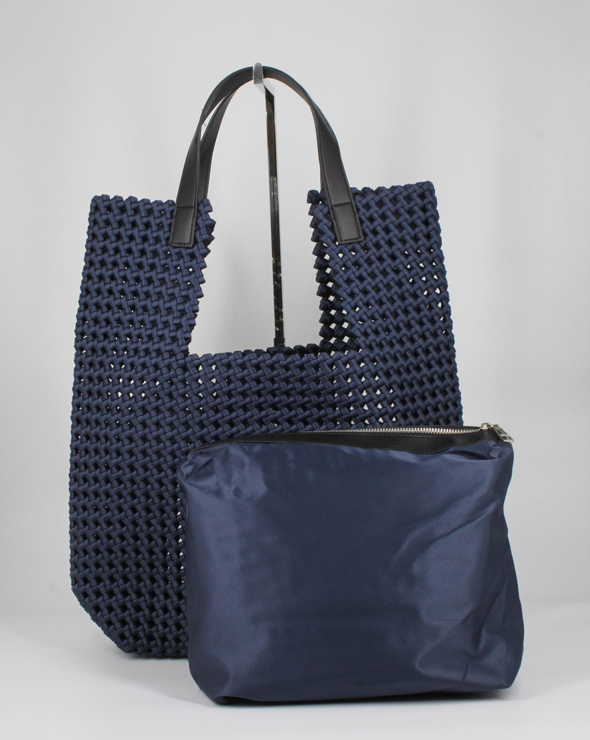 Maxi Tote Bag Intrecciata – Blu