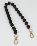 Tracolla a Catena con Cubetti Matt nero e Dettagli Gold