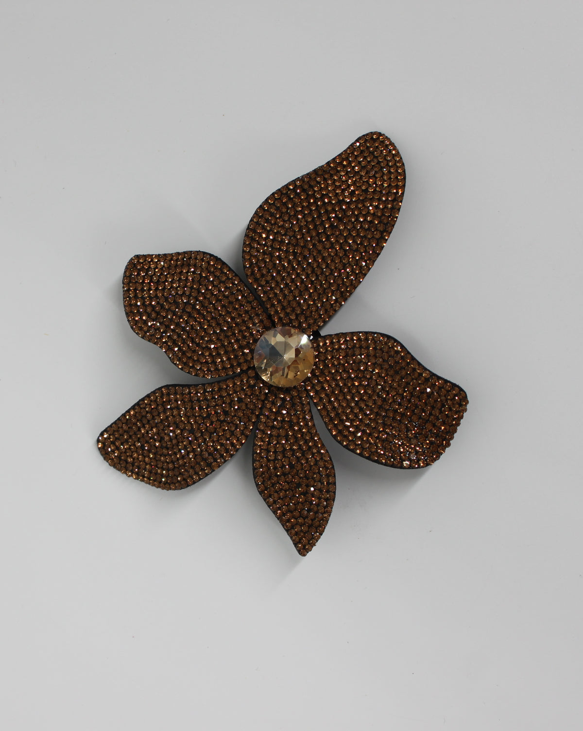 Spilla e Fermaglio a Fiore con brillantini Bronzo