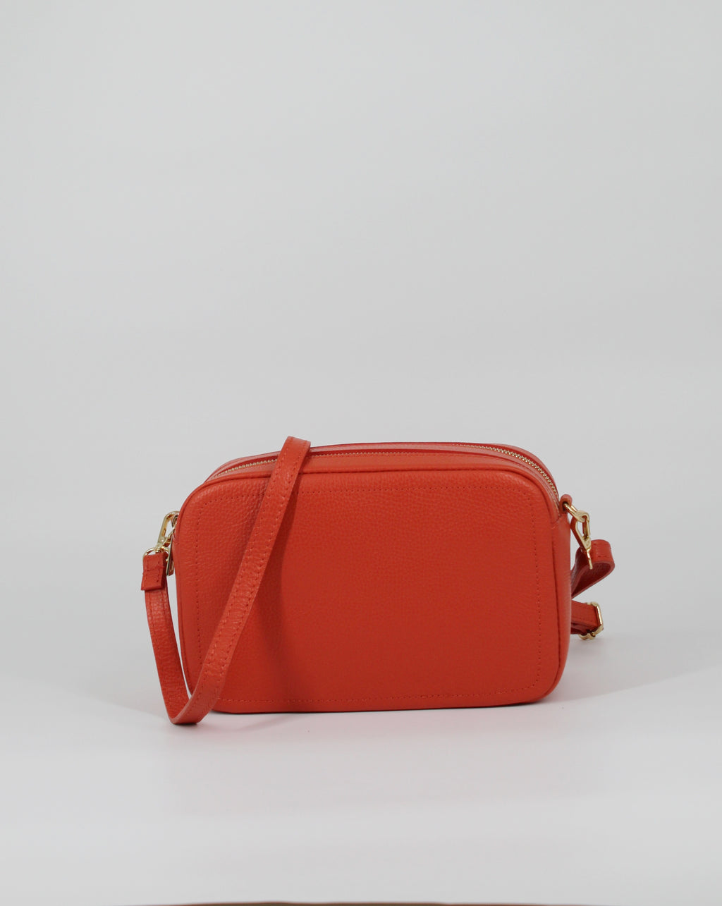 Borsa in vera pelle con doppio scomparto - Arancio