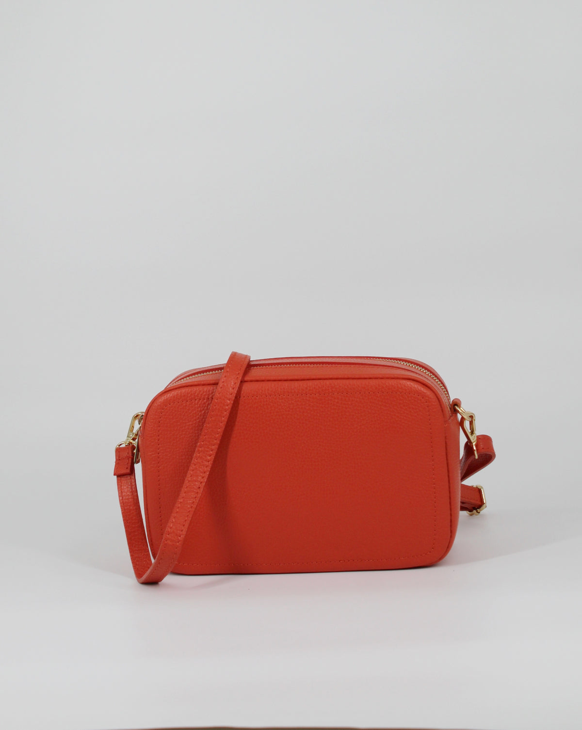 Borsa in vera pelle con doppio scomparto - Arancio