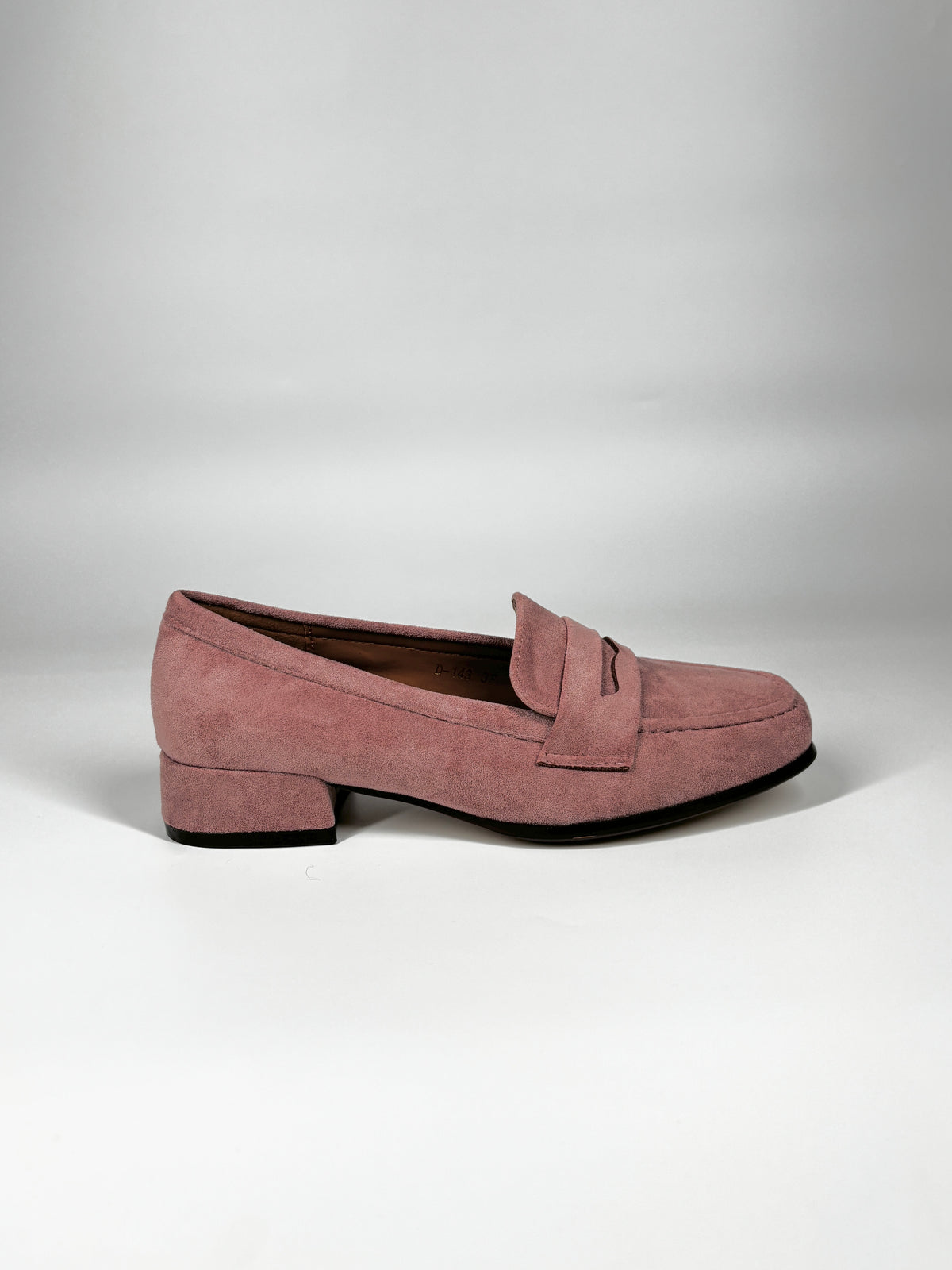 Mocassino in camoscio - Rosa antico