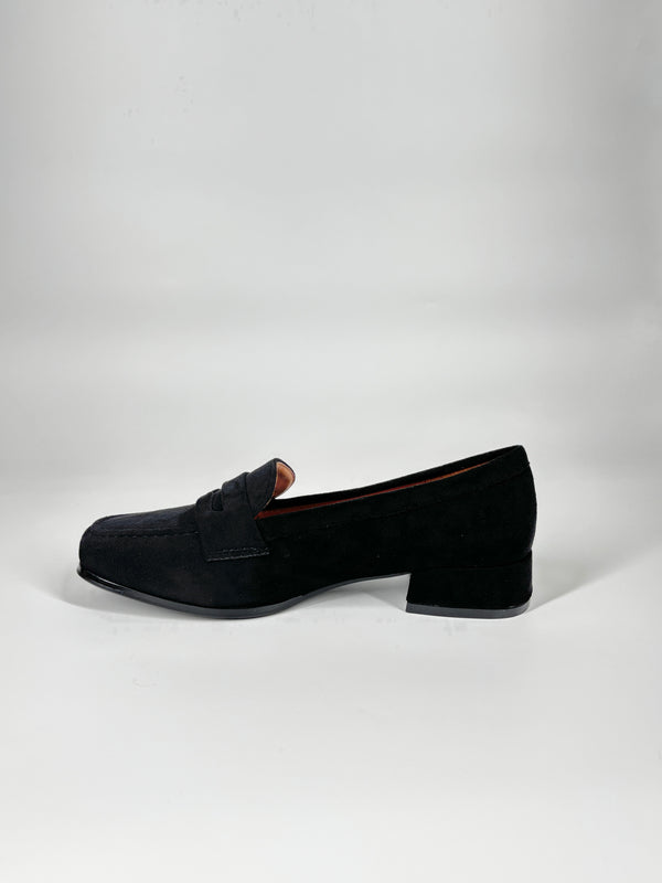 Mocassino in camoscio - Nero