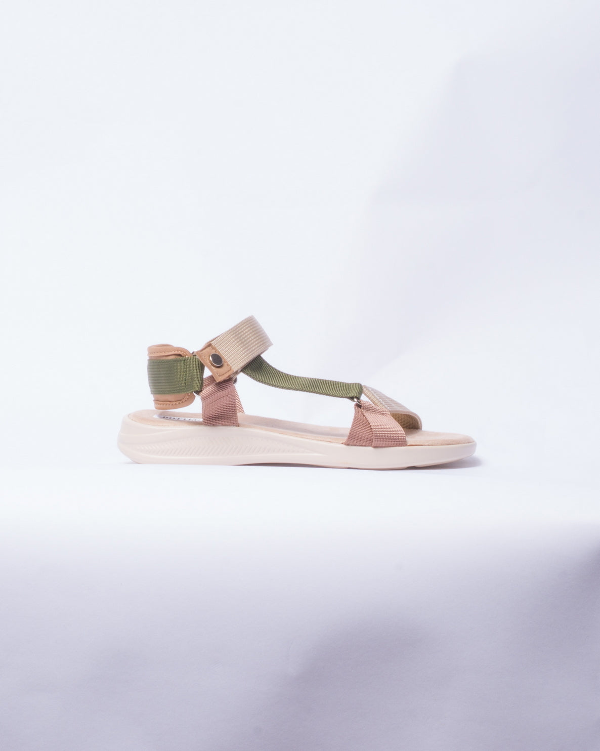Sandalo con fasce in tessuto elastiche - Khika