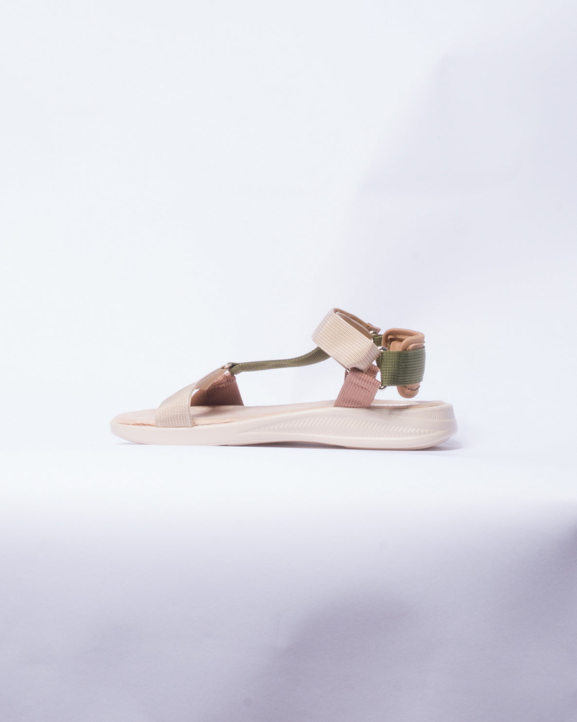 Sandalo con fasce in tessuto elastiche - Khika