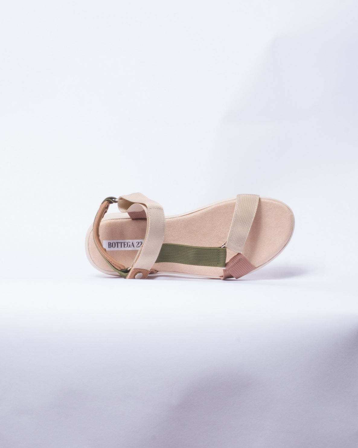 Sandalo con fasce in tessuto elastiche - Khika