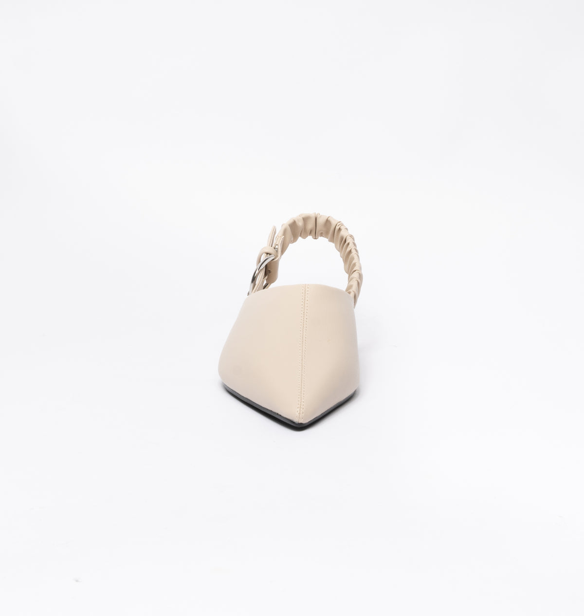 Sabot a punta Con Cinturino arricciato regolabile - Beige