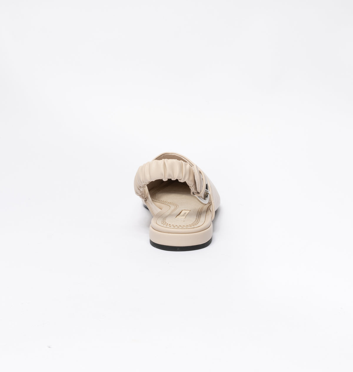 Sabot a punta Con Cinturino arricciato regolabile - Beige