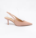 Scarpe donna a punta slingback pitonata - Rosa