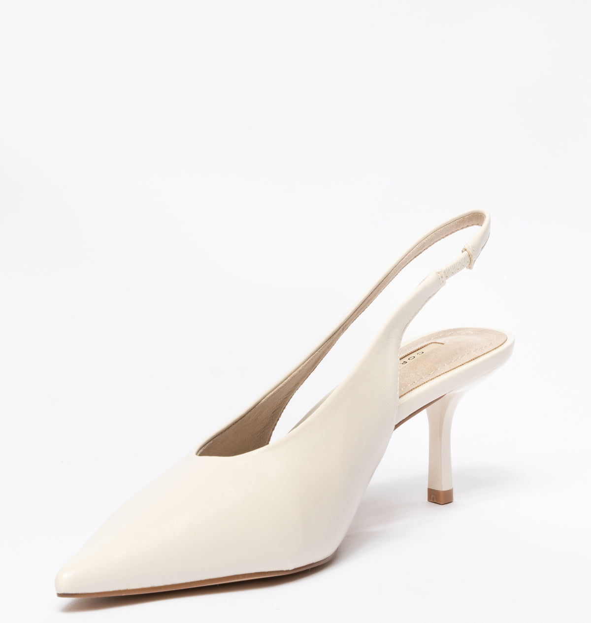 Decolletè in similpelle a punta - Beige