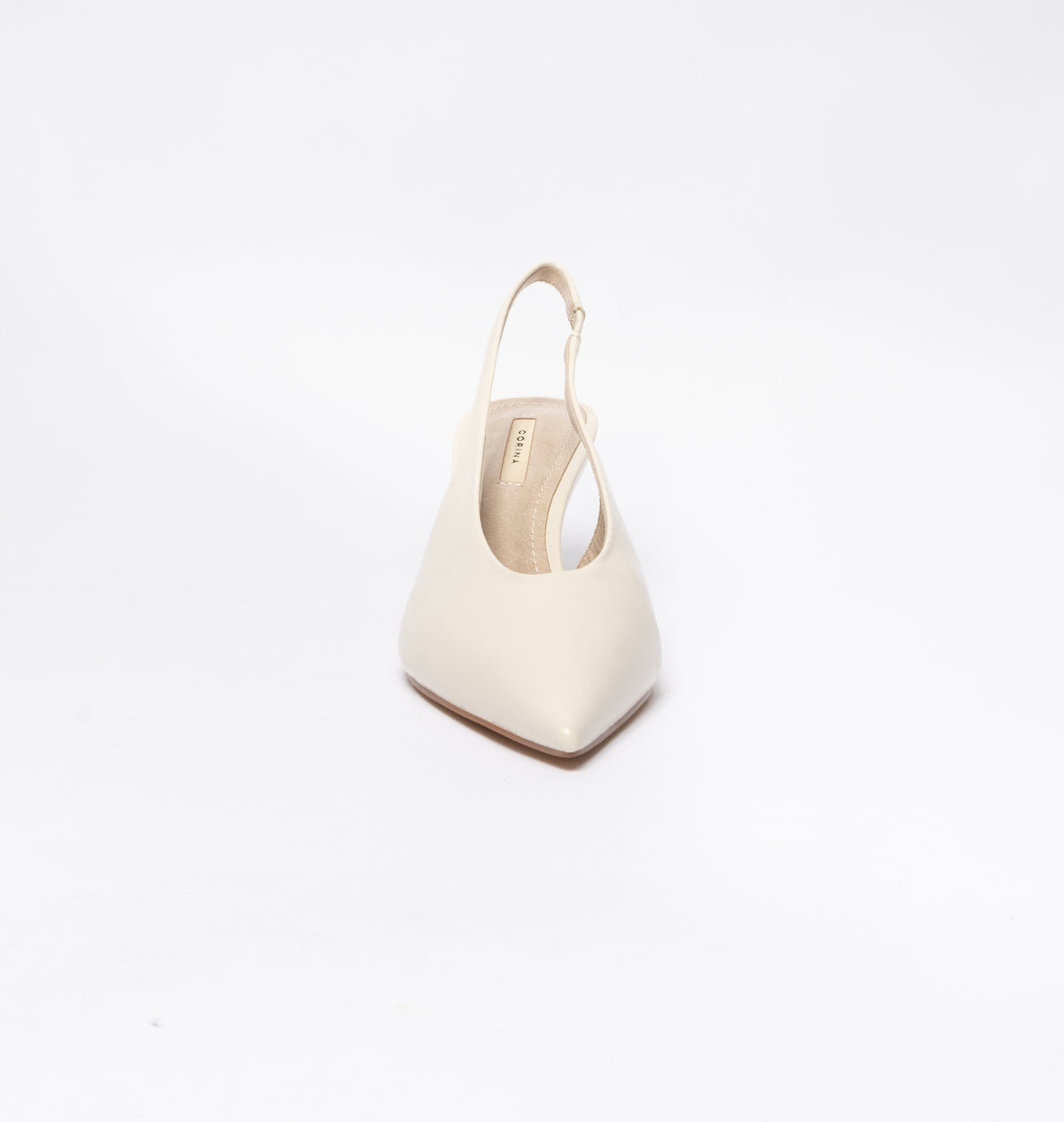 Decolletè in similpelle a punta - Beige