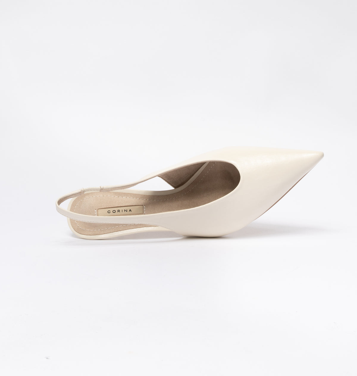 Decolletè in similpelle a punta - Beige