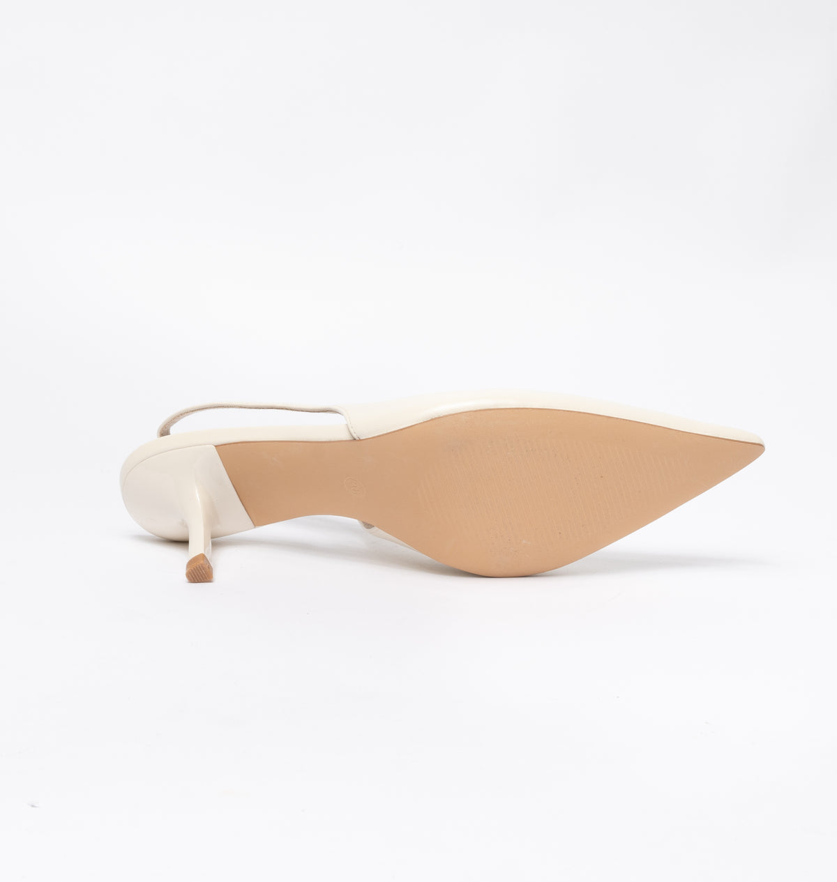 Decolletè in similpelle a punta - Beige