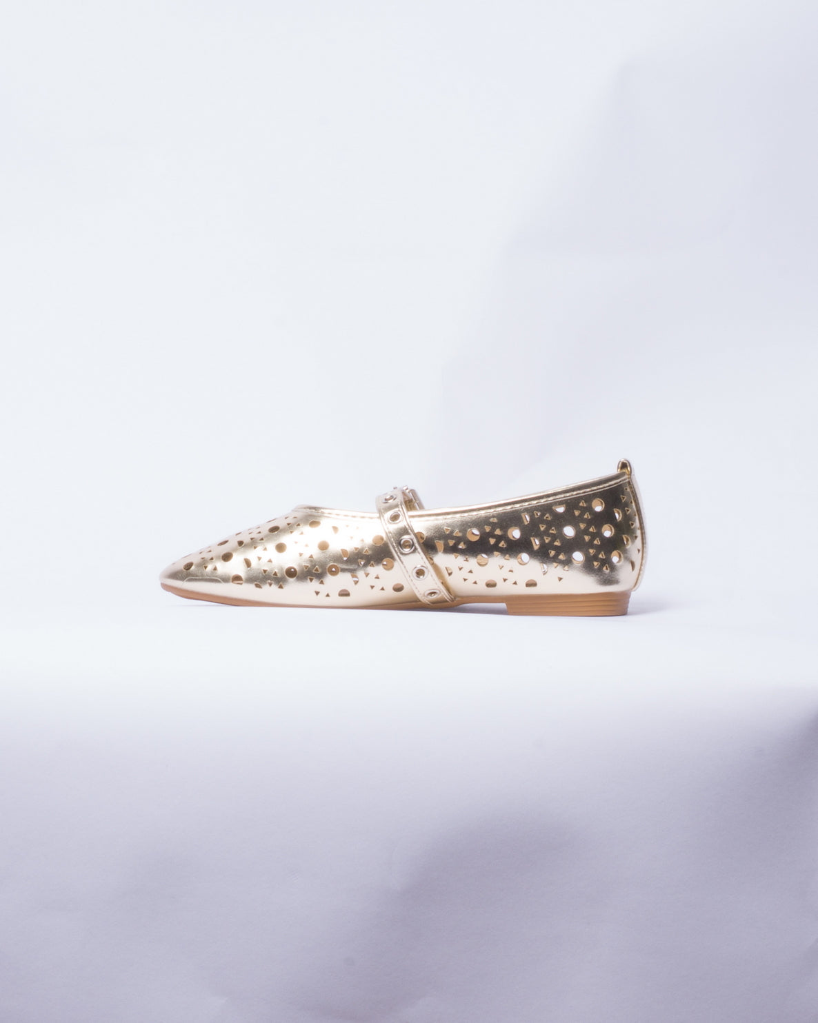 Ballerina Donna in Ecopelle con Fibbia - Oro
