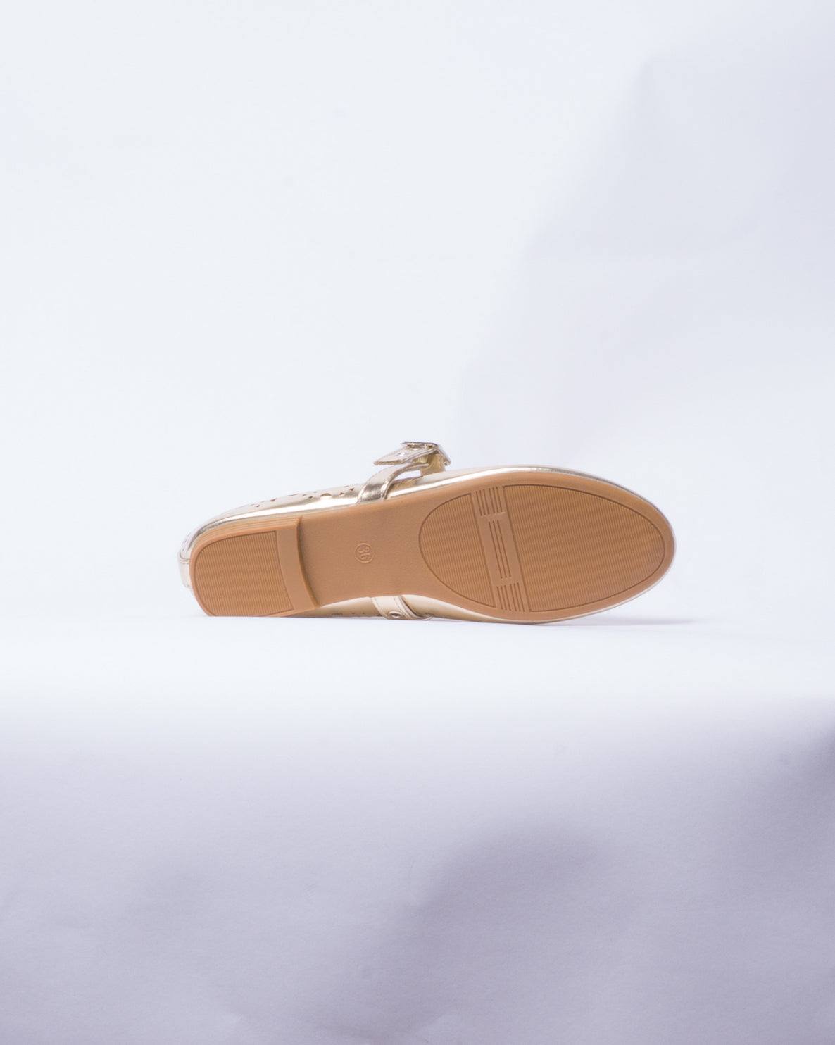 Ballerina Donna in Ecopelle con Fibbia - Oro