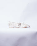 Ballerina Donna in Ecopelle con Fibbia - Bianco