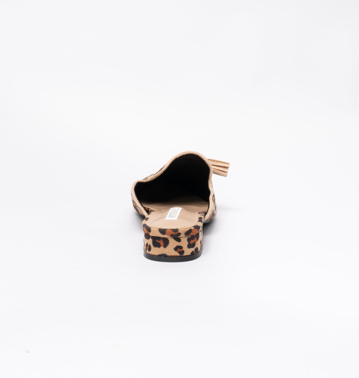 Sabot maculato a punta con nappina Beige